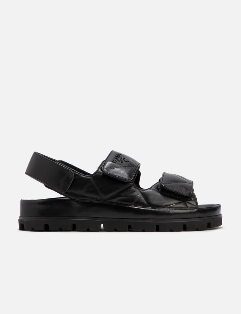 Prada - Padded Nappa Leather Sandals | HBX - Globally Curated Fashion and  Lifestyle by Hypebeast