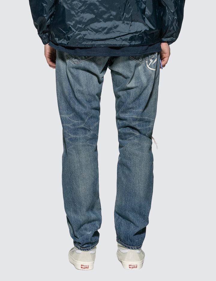 Three Years Used Wash Remake Wide Denim Jeans Placeholder Image