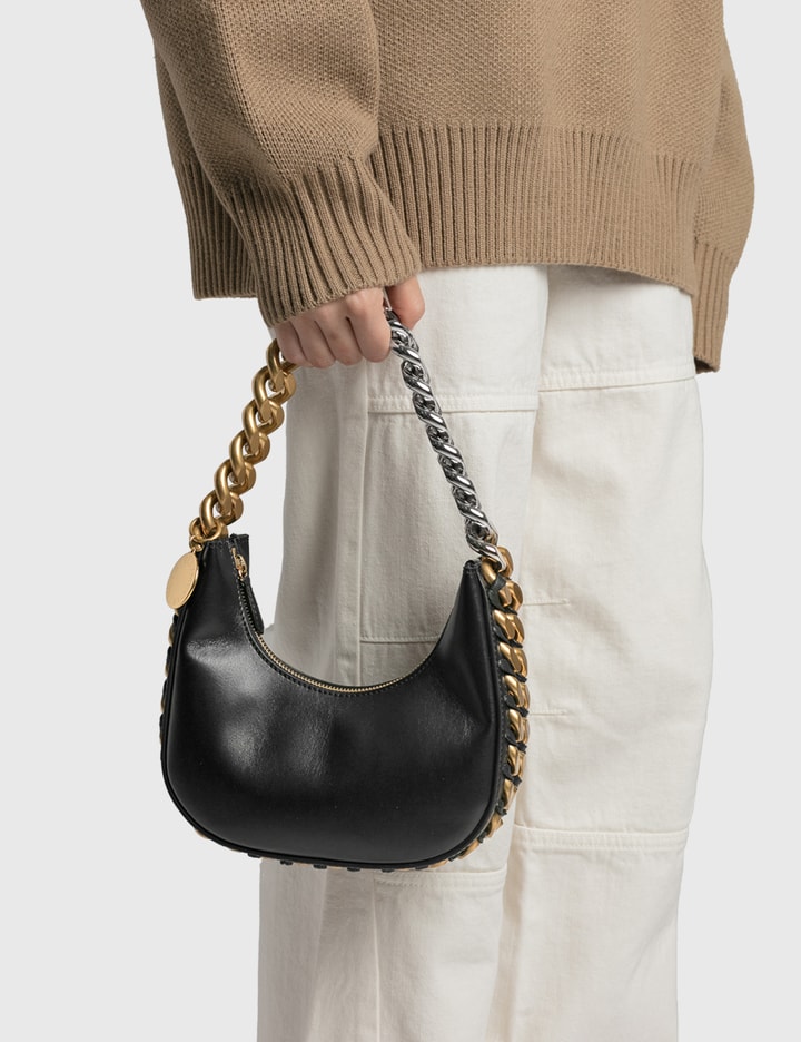 Frayme Mini Velvet And Crystal Chain Shoulder Bag Placeholder Image