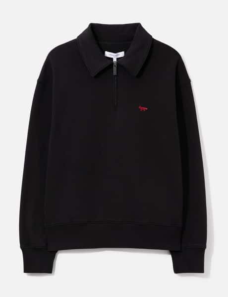메종 키츠네 Profile Fox Zipped Polo Sweatshirt