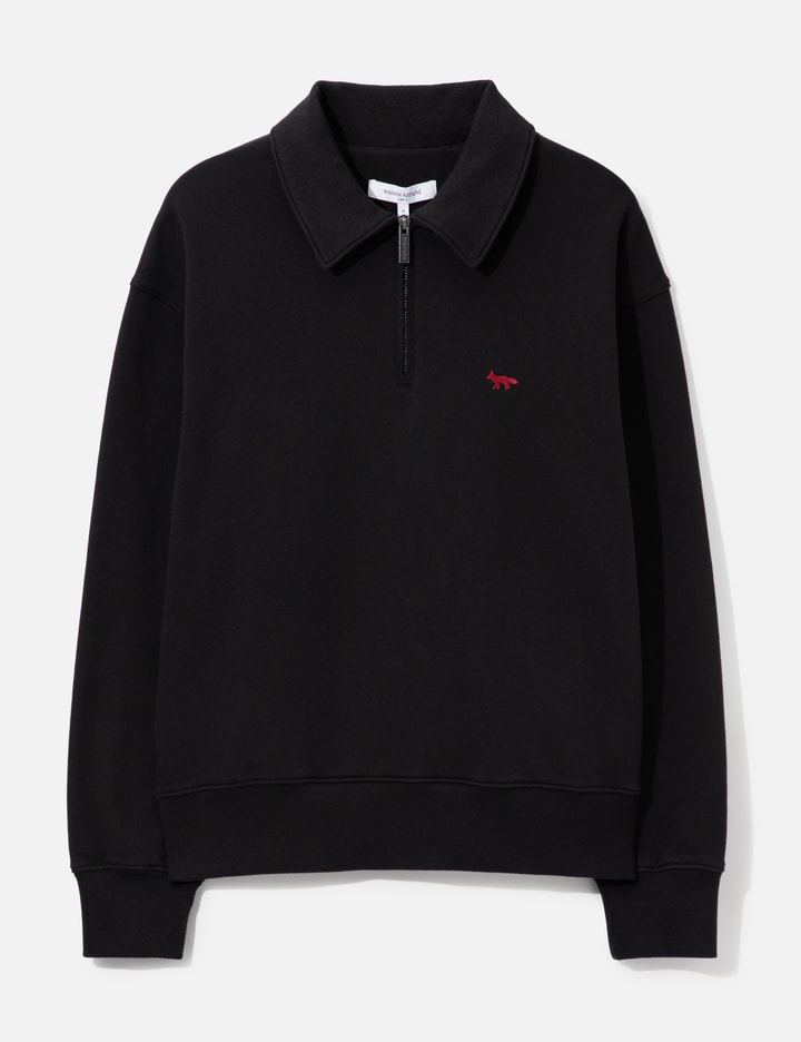Maison Kitsuné Profile Fox Zipped Polo Sweatshirt