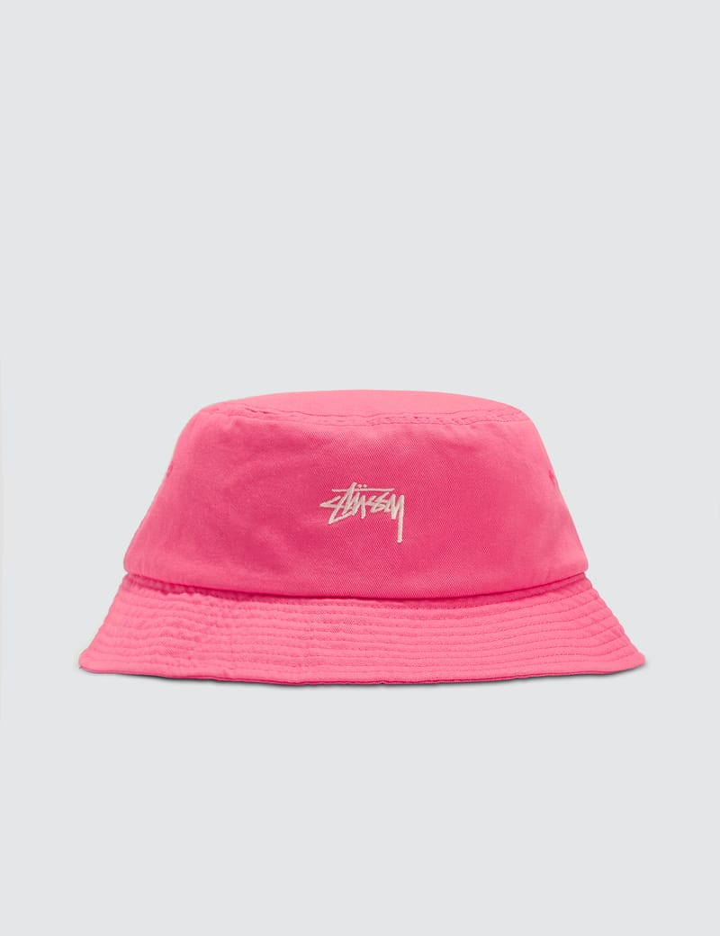 stussy pink bucket hat