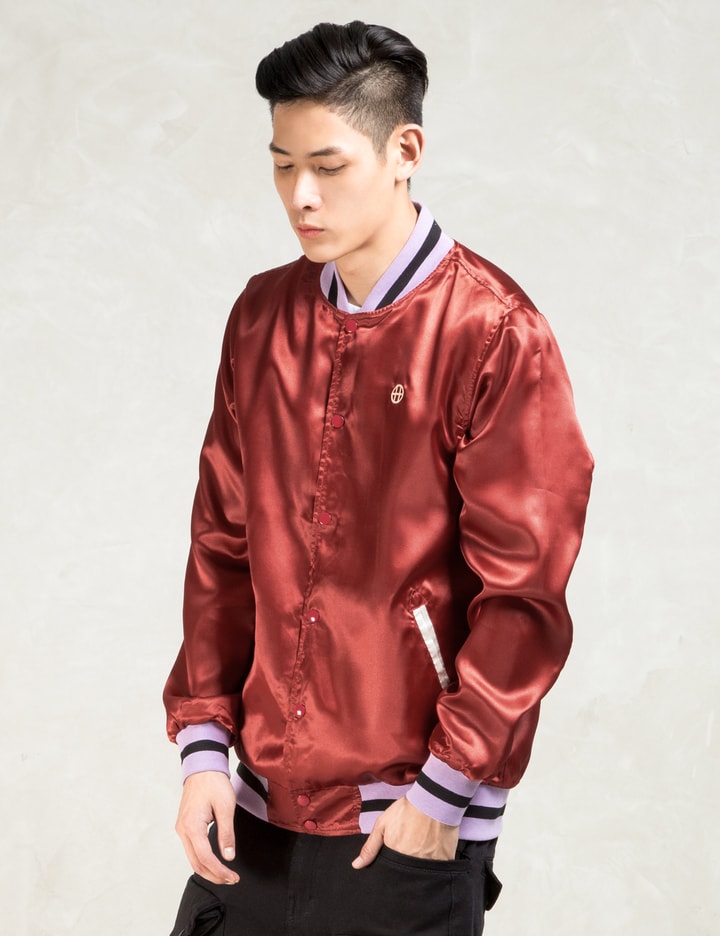 Red Huf X Nagel Reversible Satin Bomber Jacket Placeholder Image