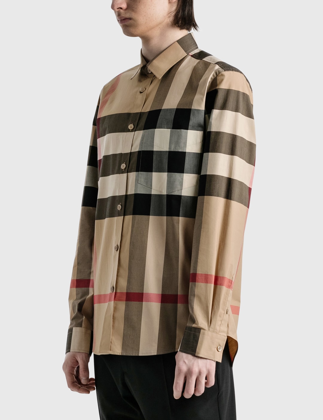 Burberry - Check Stretch Cotton Poplin Shirt | HBX - Globally Curated  Fashion and Lifestyle by Hypebeast