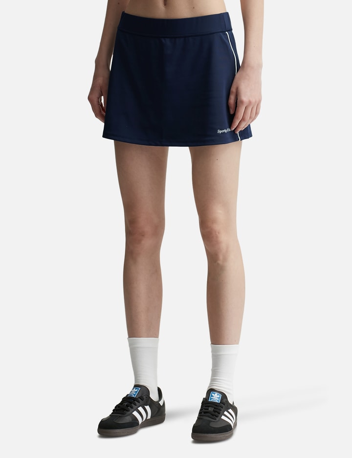 Shop Sporty &amp; Rich Classic Logo Court Skirt In Blue