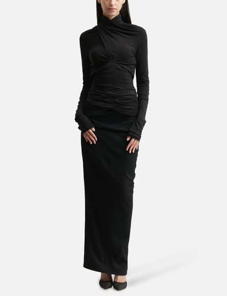 Wool Skirt Black view 11