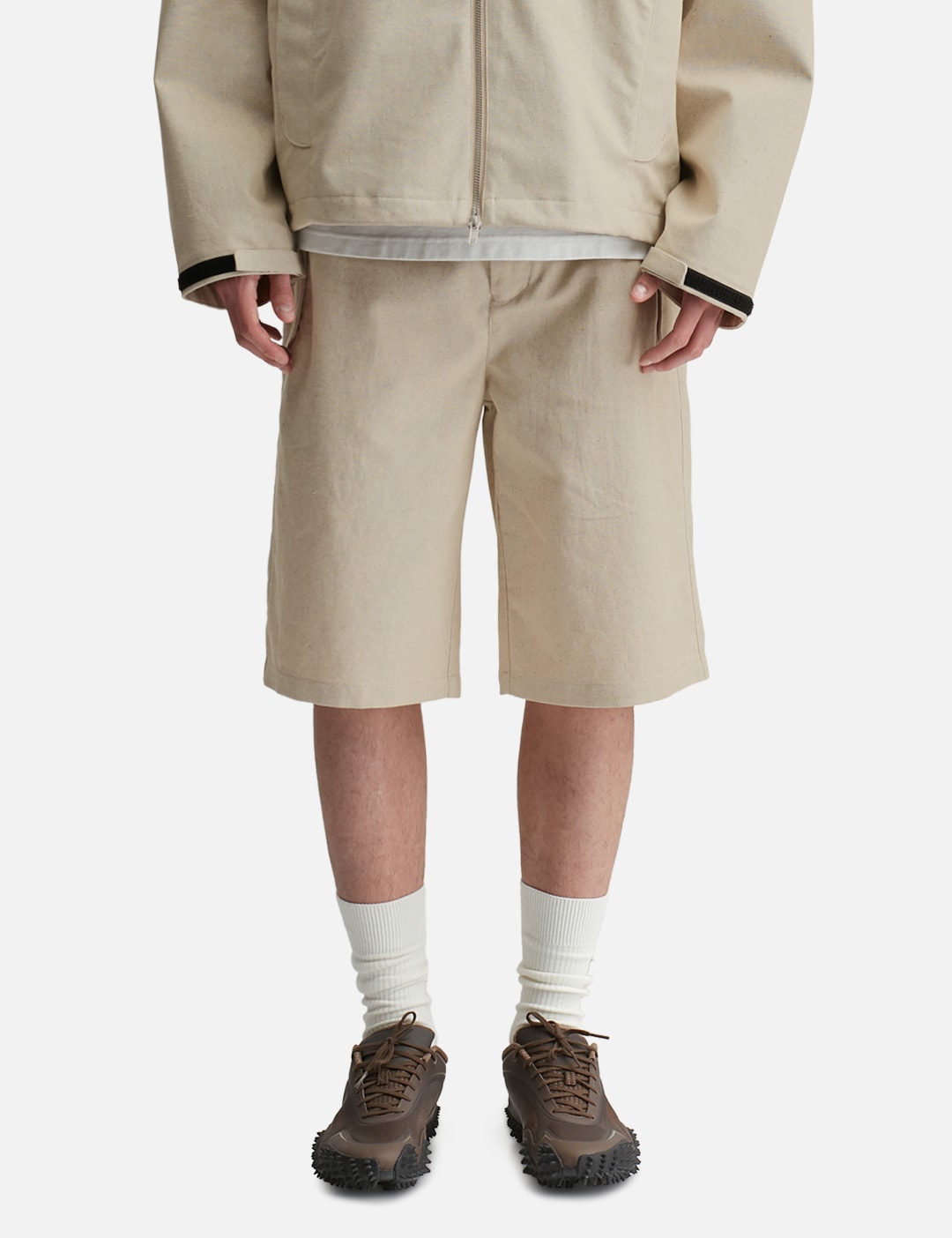Path Linen Cotton Mixed Shorts view 18
