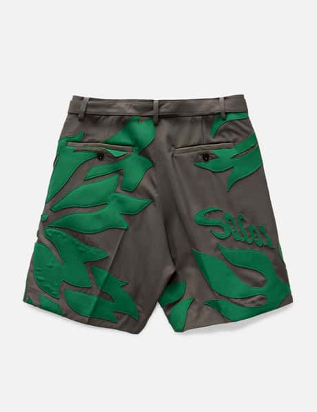 Sacai - フローラル エンブロイダリー パッチ スーティング ショーツ 