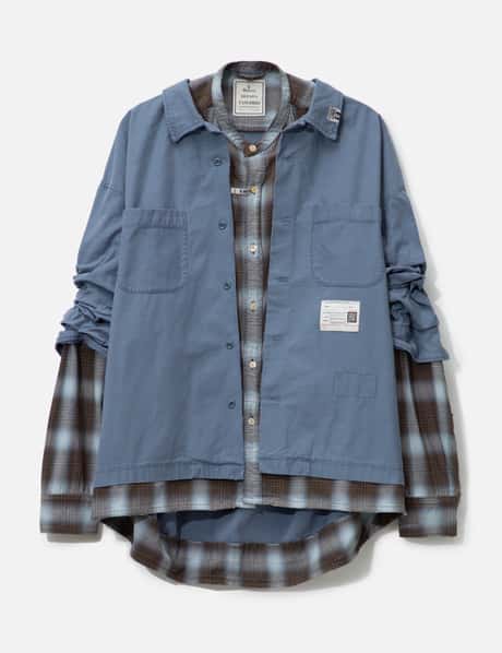 메종 미하라 야스히로 Layered Long Sleeve Shirt