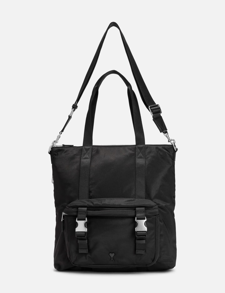 Shop Ami Alexandre Mattiussi Ami De Coeur Tote Bag In Black