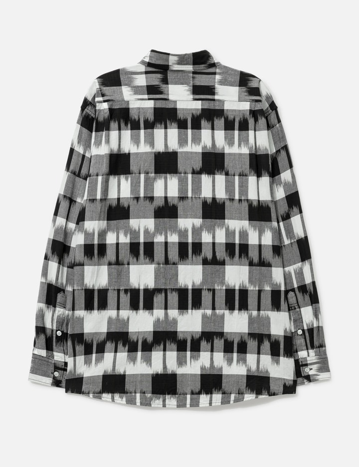 NÒMARHYTHM TEXTILE Ikat Check Regular Collar Shirt