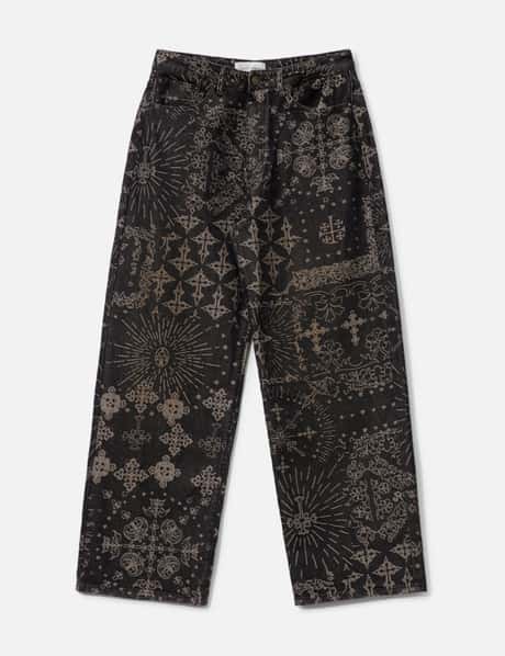 Untitled Artworks Jacquard Denim Pants