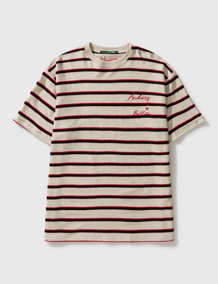 Unisex Andersson Bell Logo Stripe T-shirt Placeholder Image