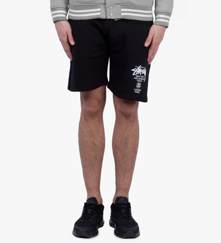 Stüssy Black World Tour Sweat Short