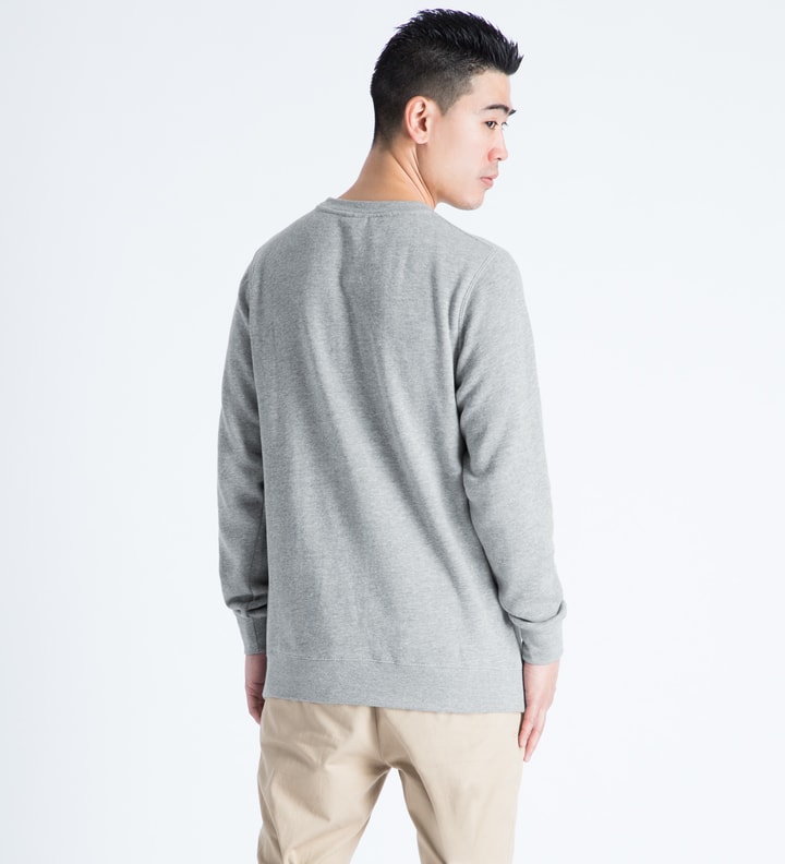 Heather Grey Stussy Link Embossed Crewneck Sweater Placeholder Image