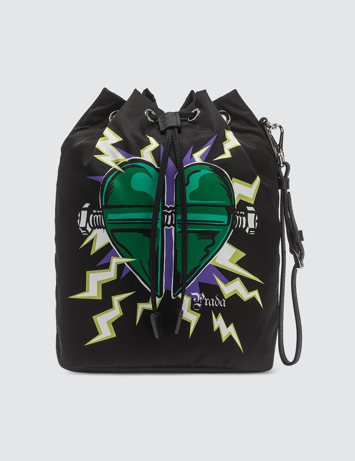 Heart Print Nylon Drawstring Wash Bag Placeholder Image