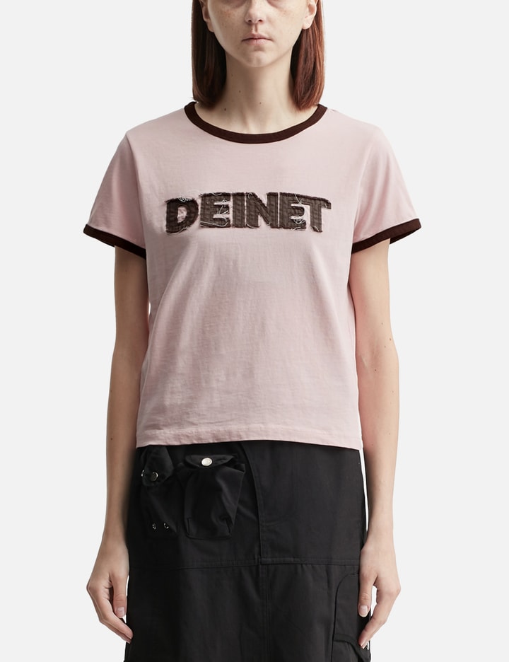 Deinet Logo Ringer T-shirt In Pink