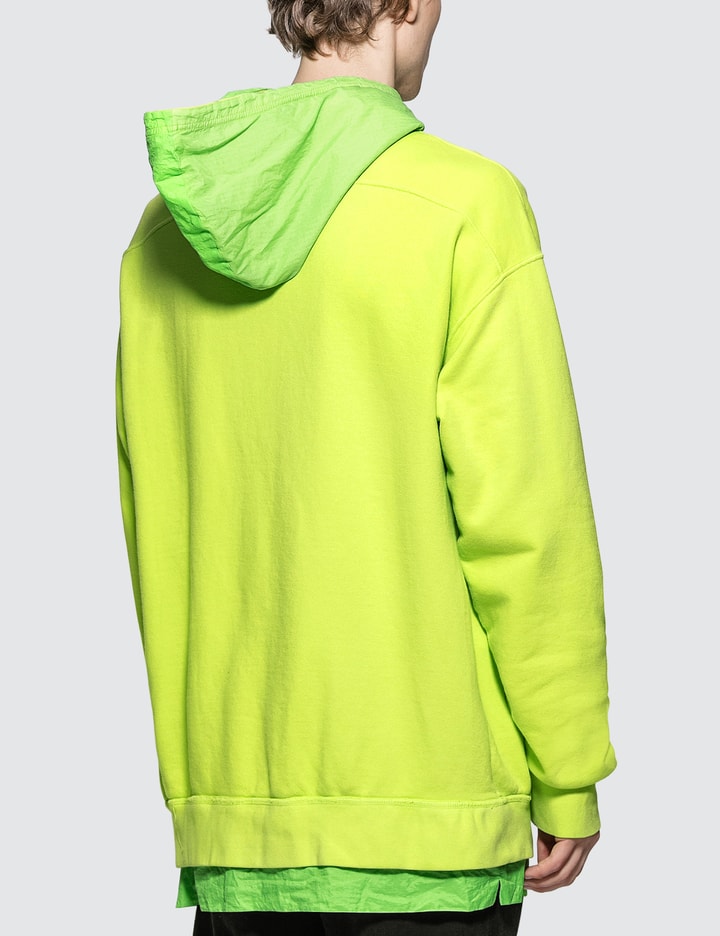 Layered French Terry Nylon Hoodie Placeholder Image