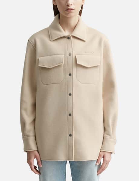 Off-White™ 헬베티카 로고 셔츠 재킷