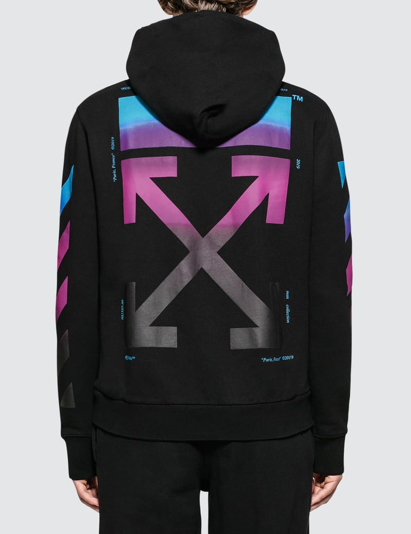 off white diagonal gradient hoodie