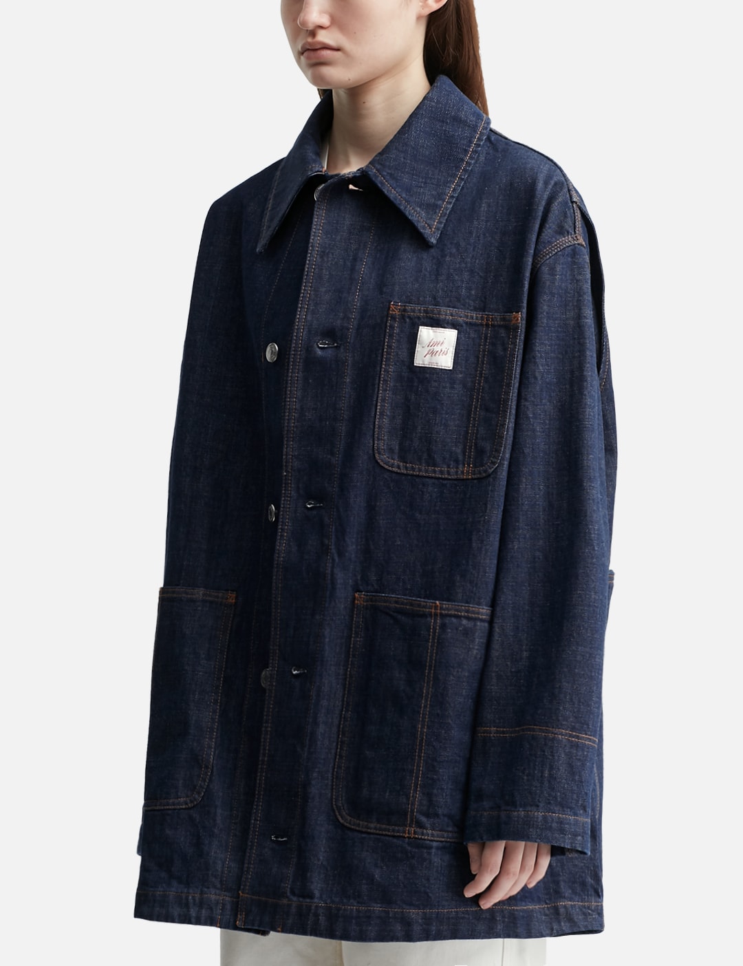 Worker Jacket With Ami Paris Heritage Label view 14
