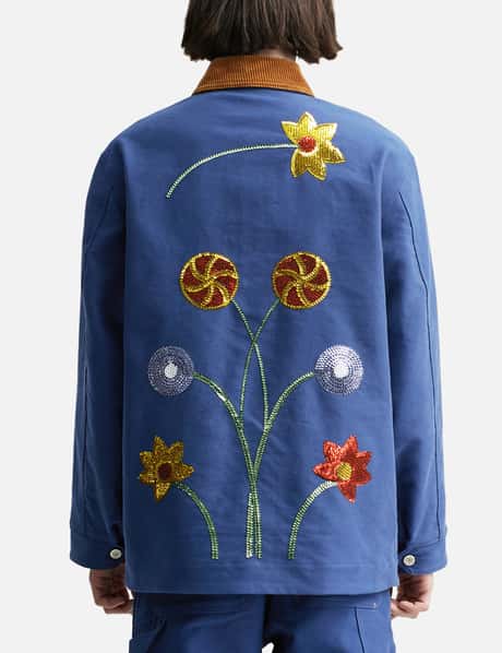 Sky High Farm Workwear - スパンコール刺繍 フラワーワークウェア 