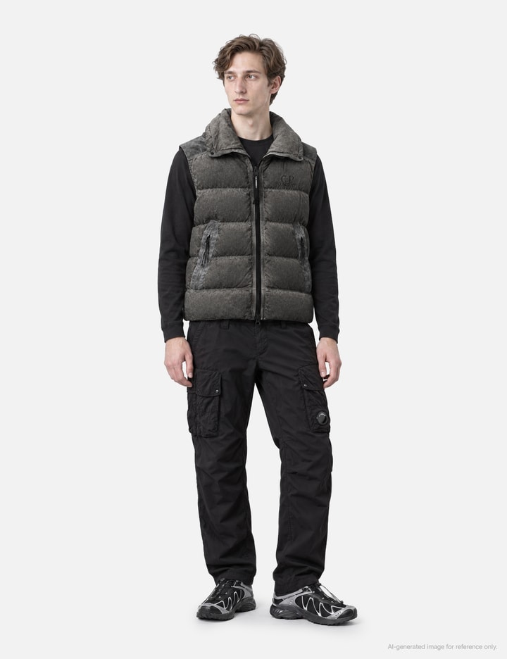 C.P. Company Eco-Chrome R Mixed Hooded Down Gilet
