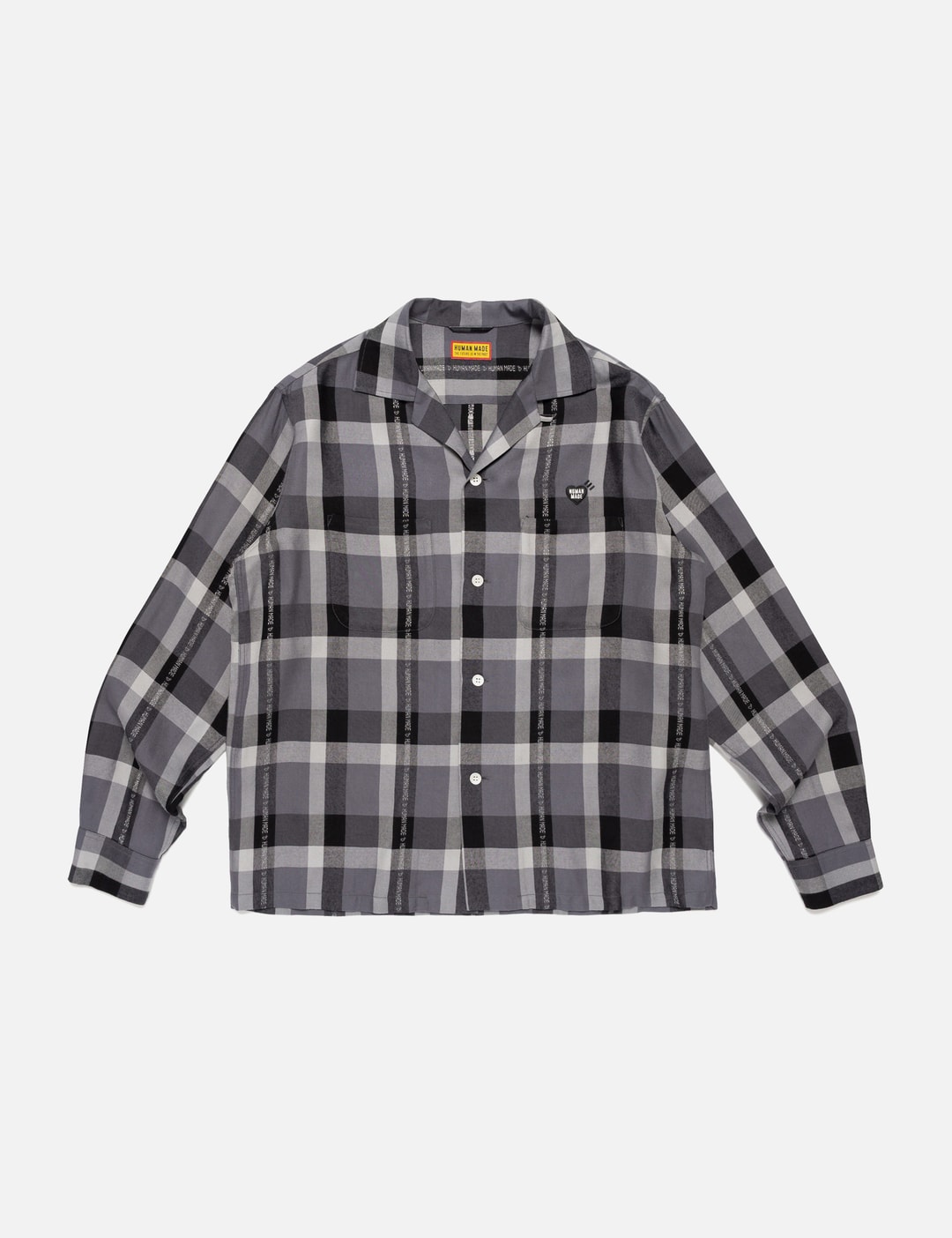 Open Collar Check Shirt
