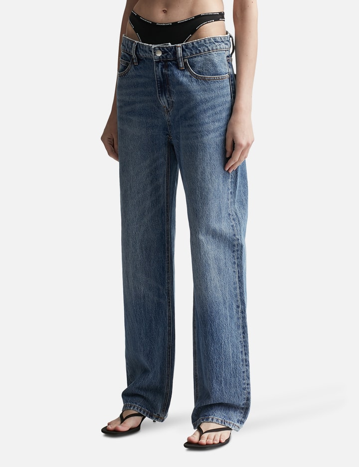 Mid-rise Jeans With Pre-styled Logo Brief Placeholder Image