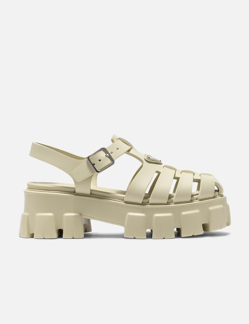 Prada - Foam Rubber Caged Sandals | HBX - Globally Curated Fashion and  Lifestyle by Hypebeast