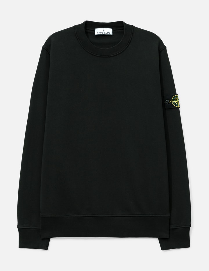 Stone Island Garment Dyed Cotton Fleece Sweatshirt