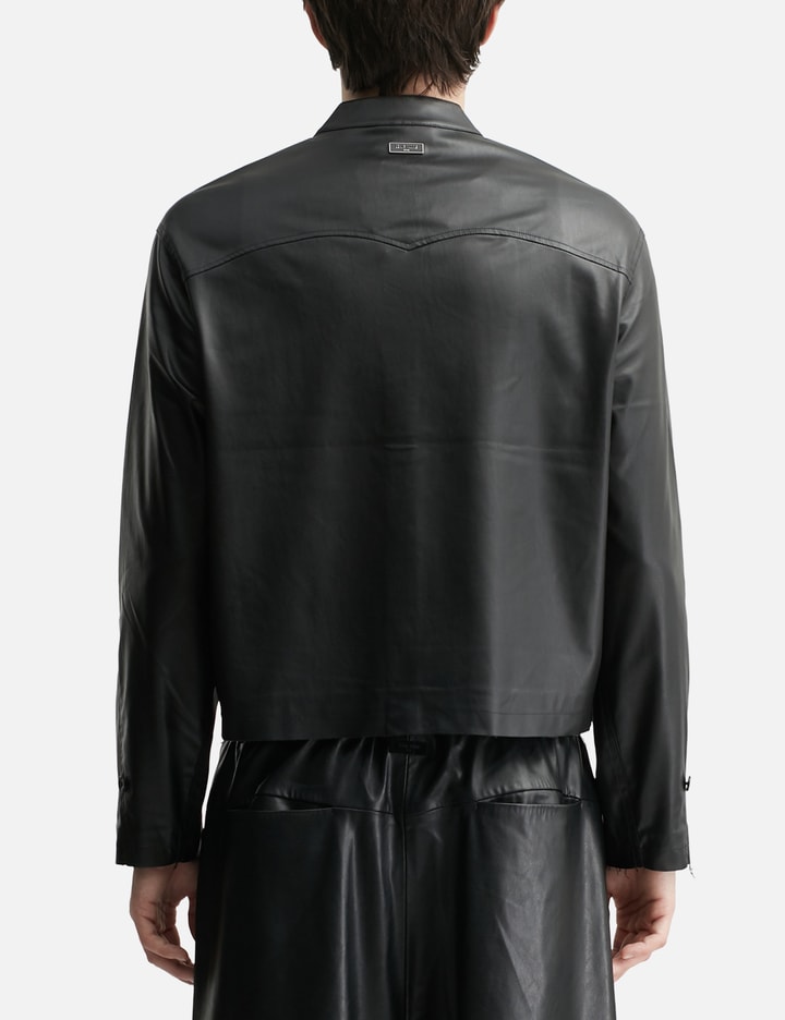 Team Wang Design Acceptance Faux Leather Shirt