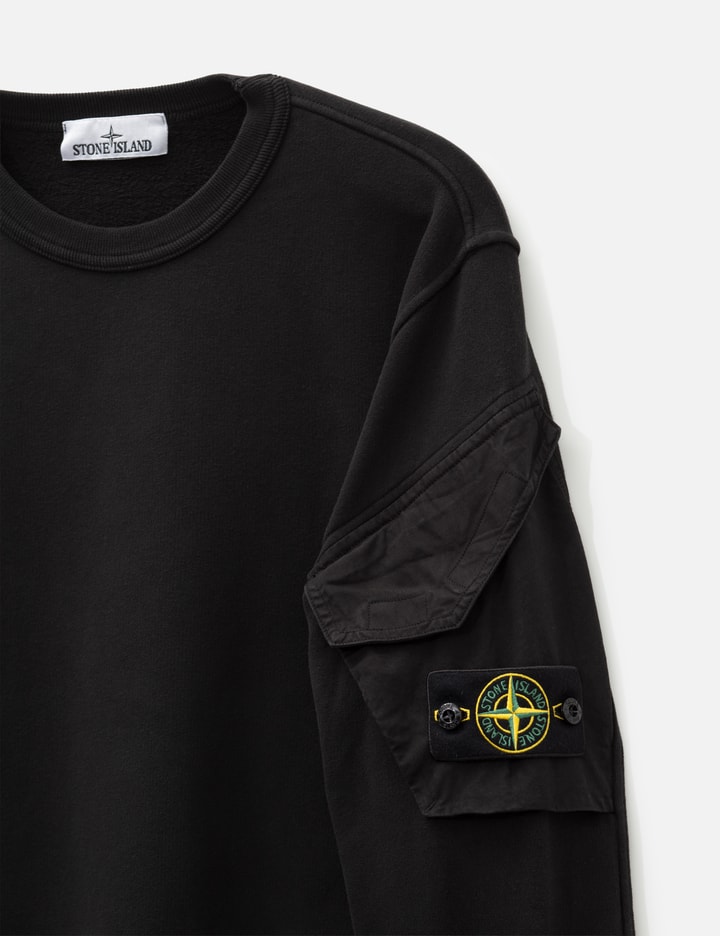 Stone Island Brushed Organic Cotton Fleece Crewneck Sweatshirt