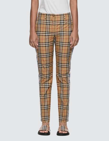 Burberry Clothing Burberry Checked Pants Burberry Straight Fit