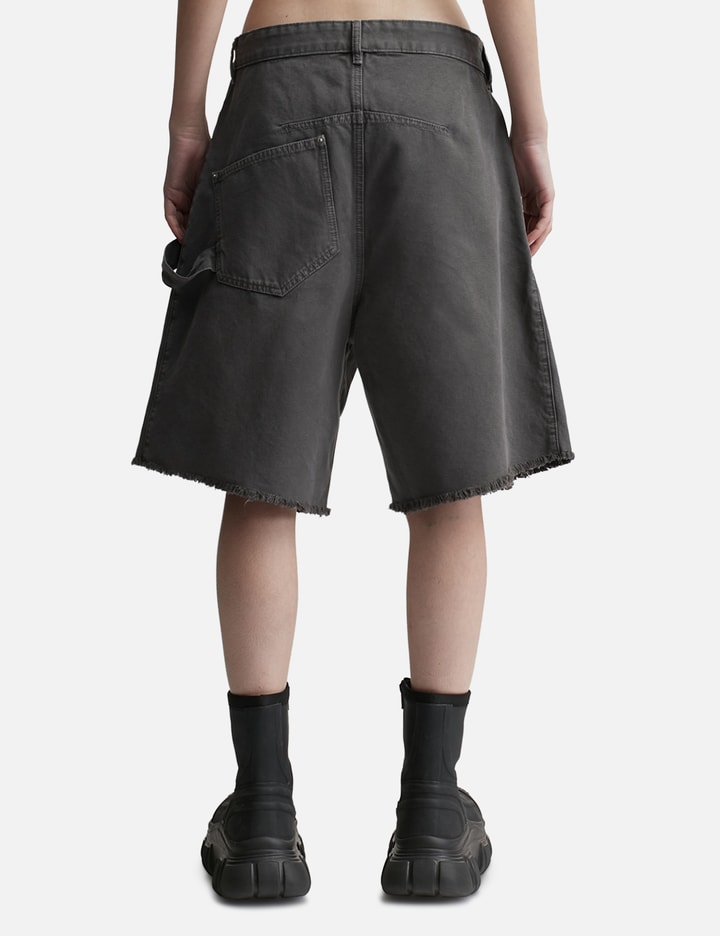 Shop Jw Anderson Twisted Workwear Shorts In Grey