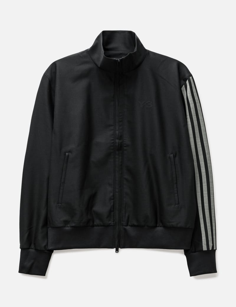 Y-3 Black 3-Stripes Coat