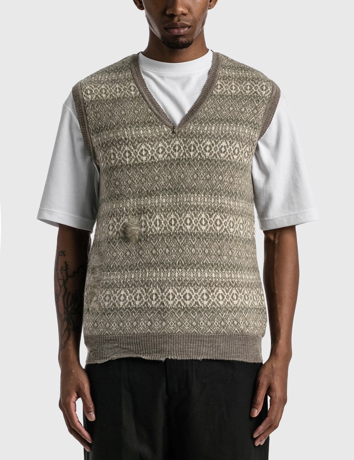 Distressed Wool Knit Vest Placeholder Image