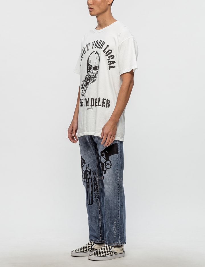 Distressed Levis 514 Jeans with Black Guns Placeholder Image
