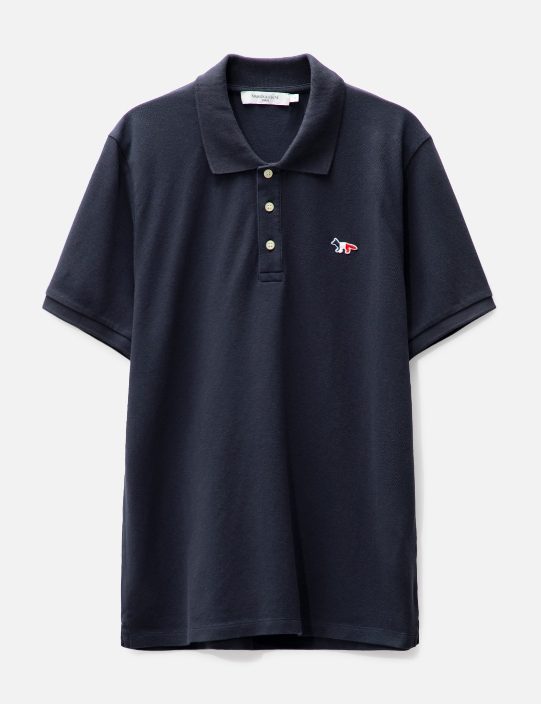 Maison Kitsuné Tricolor Fox Patch Classic Polo HBX