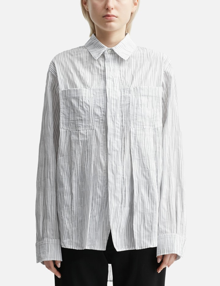 Pleat Detail Stripe Long Sleeve Shirt Placeholder Image