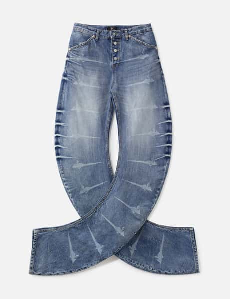 Laser Washed Parkour Denim Pants view 6
