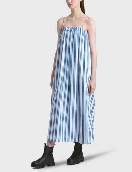 princess polly baby blue dress GANNI Cloqu Midi Dress | Blue