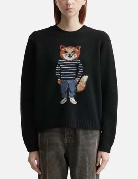 Maison Kitsuné Dressed Fox Intarsia Wool Jumper