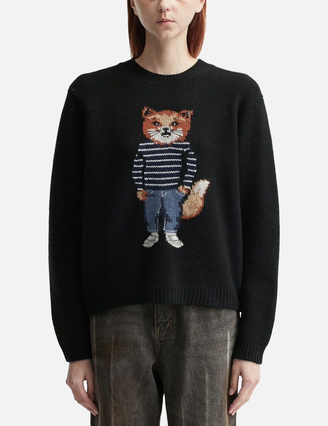 Dressed Fox Intarsia Wool Jumper view 13