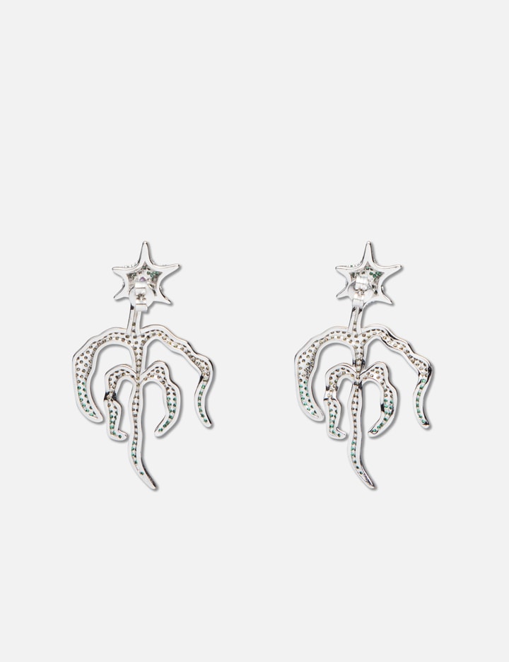 Shop Collina Strada Sprouting Star Earrings In Green