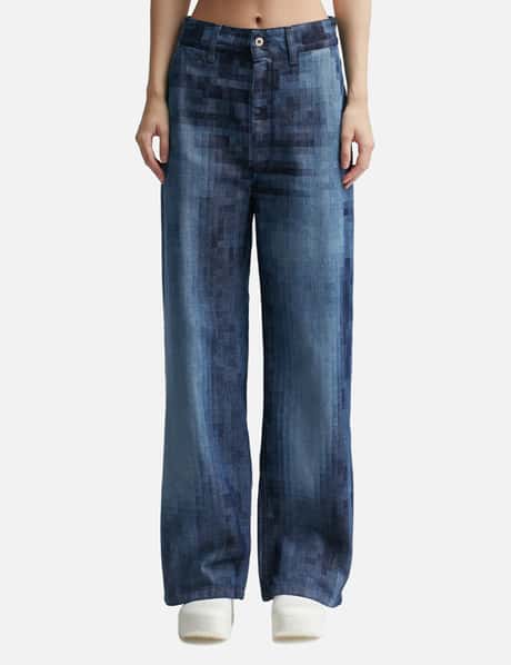 Loewe Pixelated Baggy Jeans