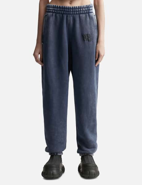 T By Alexander Wang Puff Logo Sweatpant In Structured Terry