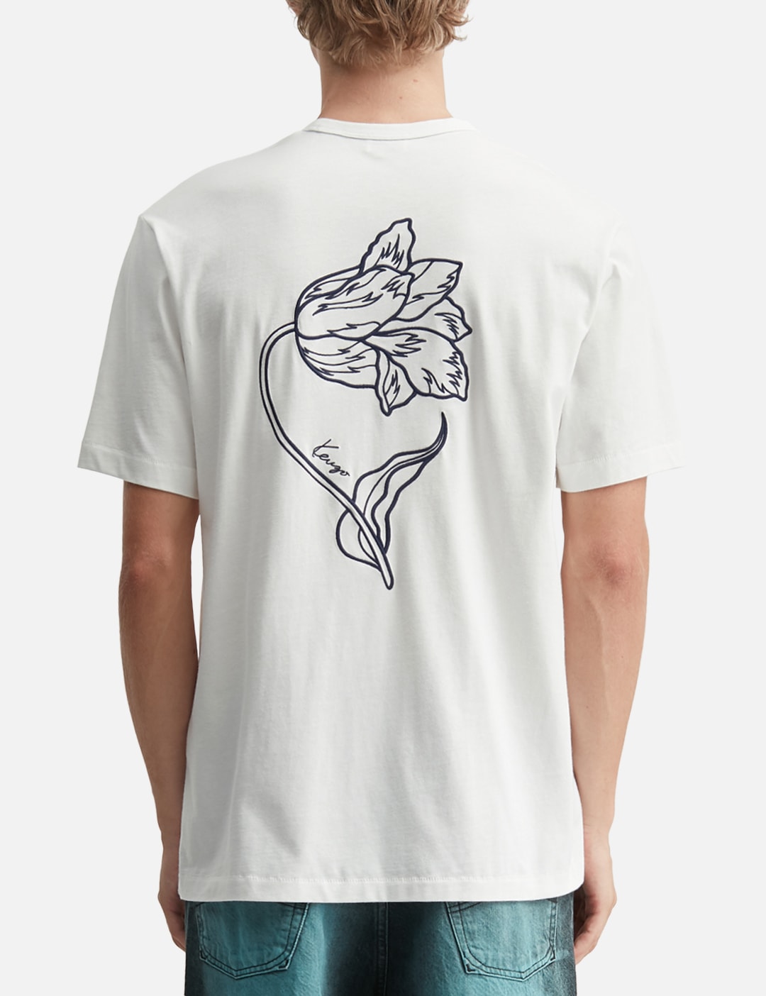 'KENZO Tulip' Embroidered T-Shirt view 13