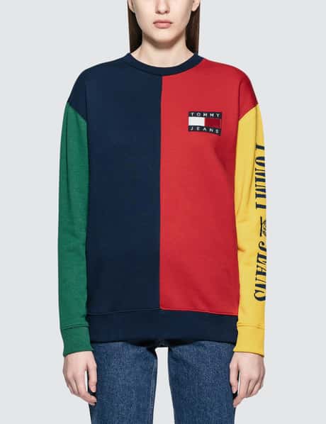 Tommy Jeans 90S Colorblock Cn Sweatshirt HBX - Main Image