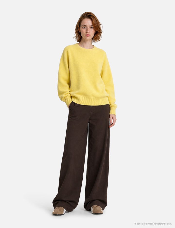 Moondal Basic Round Knit In Lemon